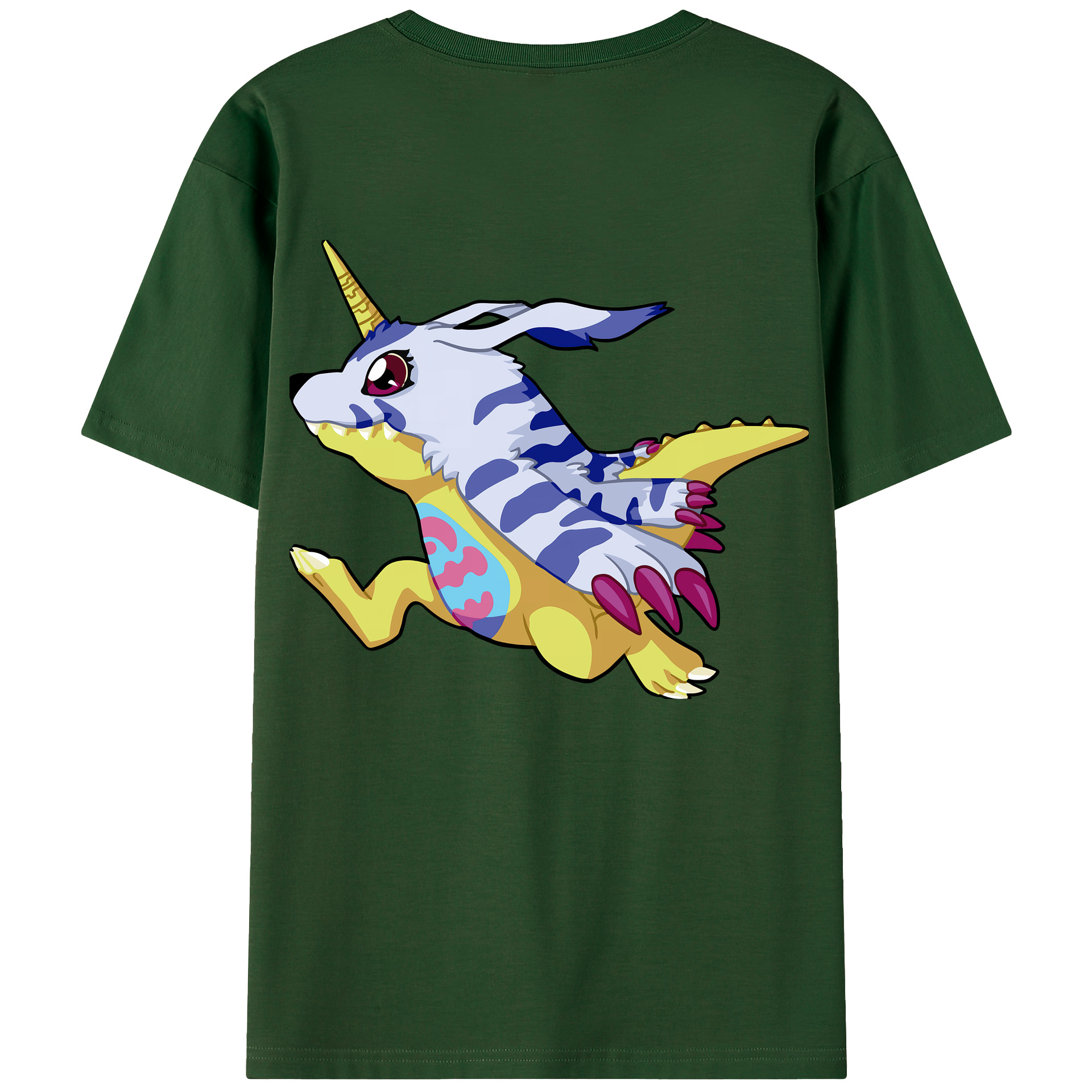（画像用） Digimon デジタルモンスター/デジモン 綿100％半袖Tシャツ（背面プリント）